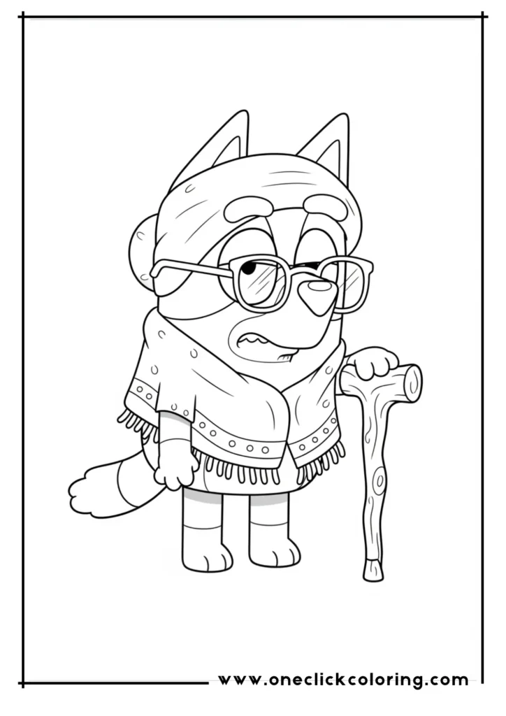 Bluey as Grumpy Granny Janet