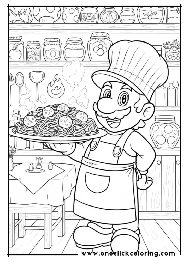Chef Mario's Spaghetti Masterpiece