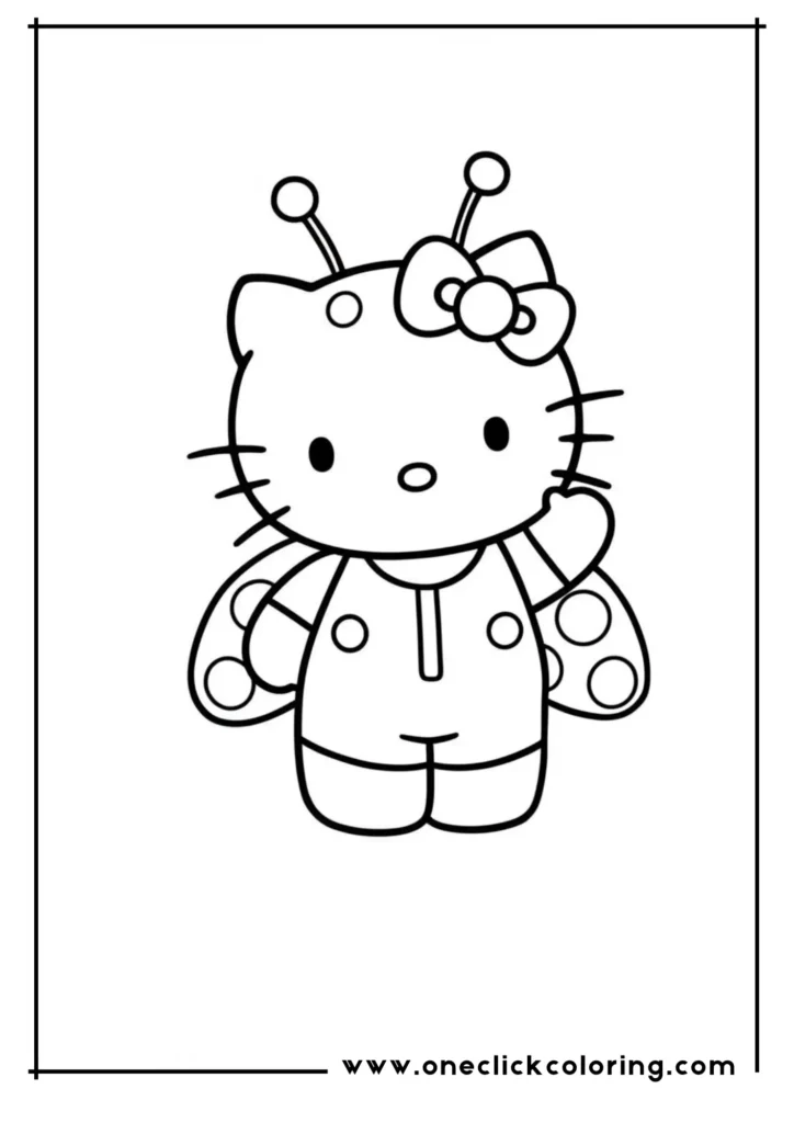 Hello Kitty in a Ladybug Costume